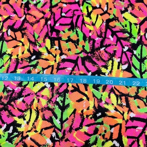 1 Yard Vintage 90s Neon Abstract Print Sweatshirt Fleece Fabric Barbiecore - Picture 7 of 8